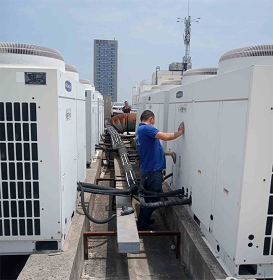 通河中央空调制热和不制冷系统维修方法